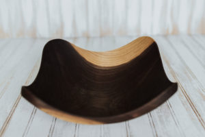 15-inch Walnut Four Corners Bowl