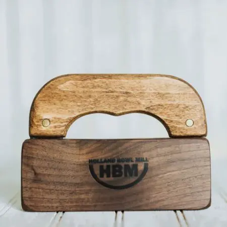 Mezzaluna Knife Holder, Walnut wood