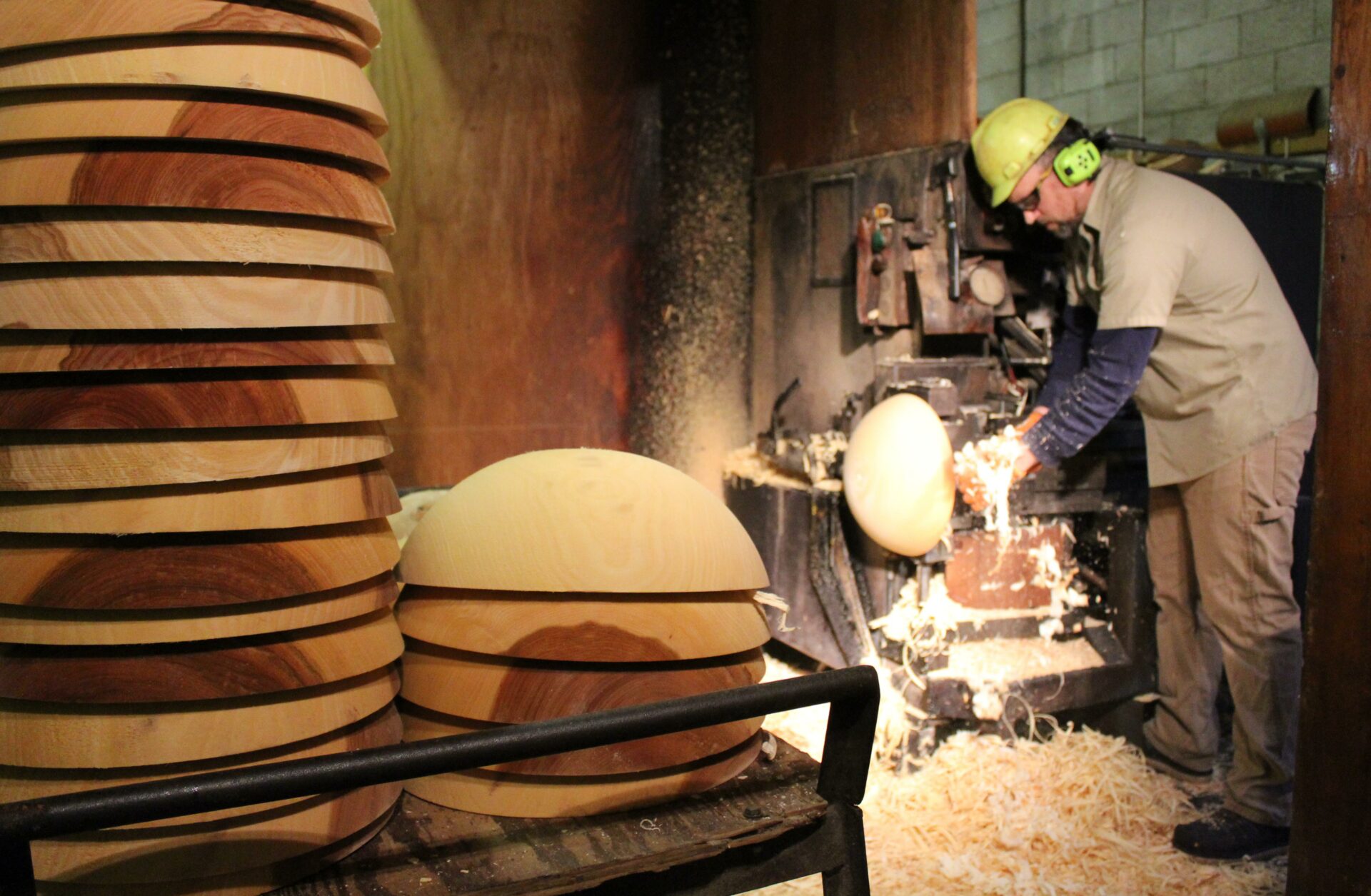 Different bowl sizes are part of the bowl turning process.