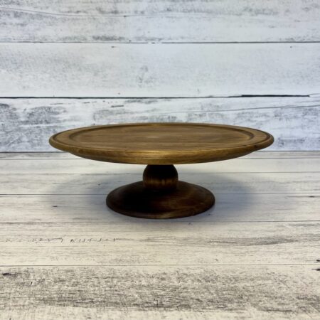Dark Finish Wooden Cake Stand