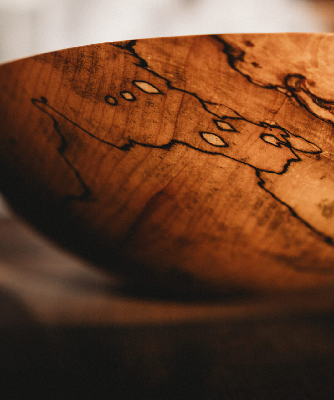 9-inch Spalted Maple Wooden Bowl - Image 4