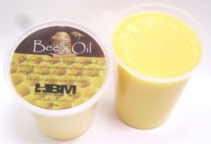Bee's Oil Wood Preserve. Large wood preserver container