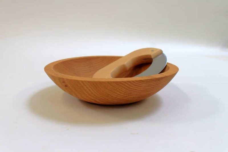 Wooden chopping bowl