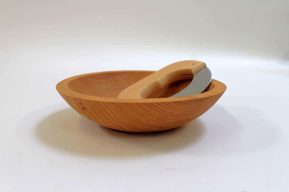 Wooden chopping bowl
