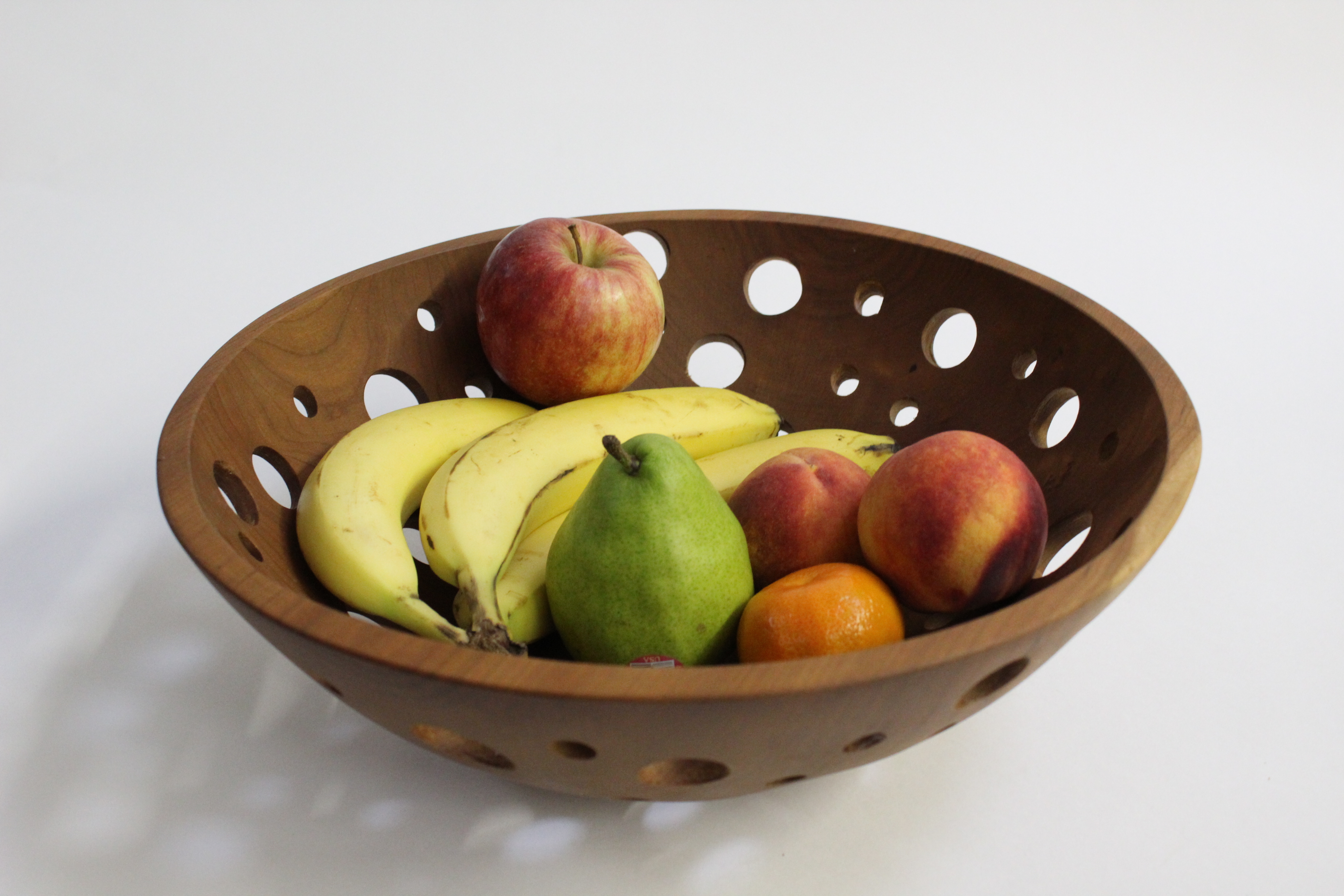 Decorative Wooden Fruit Bowls | 15-inch Cherry Fruit Bowl
