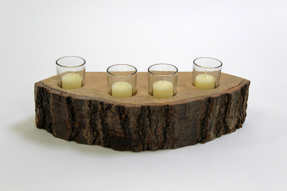 rustic candle holders pillar